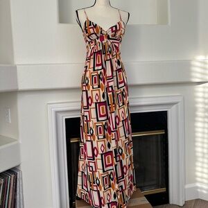 SD II Abstract Geometric Abstract Print Maxi Dress Size M
